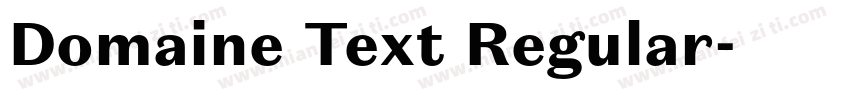 Domaine Text Regular字体转换
